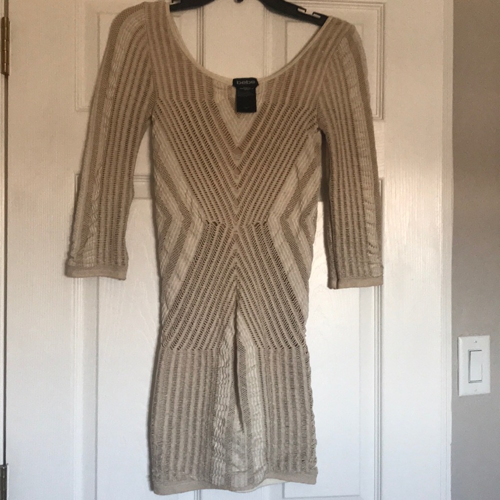 Bebe Lace Nude Dress